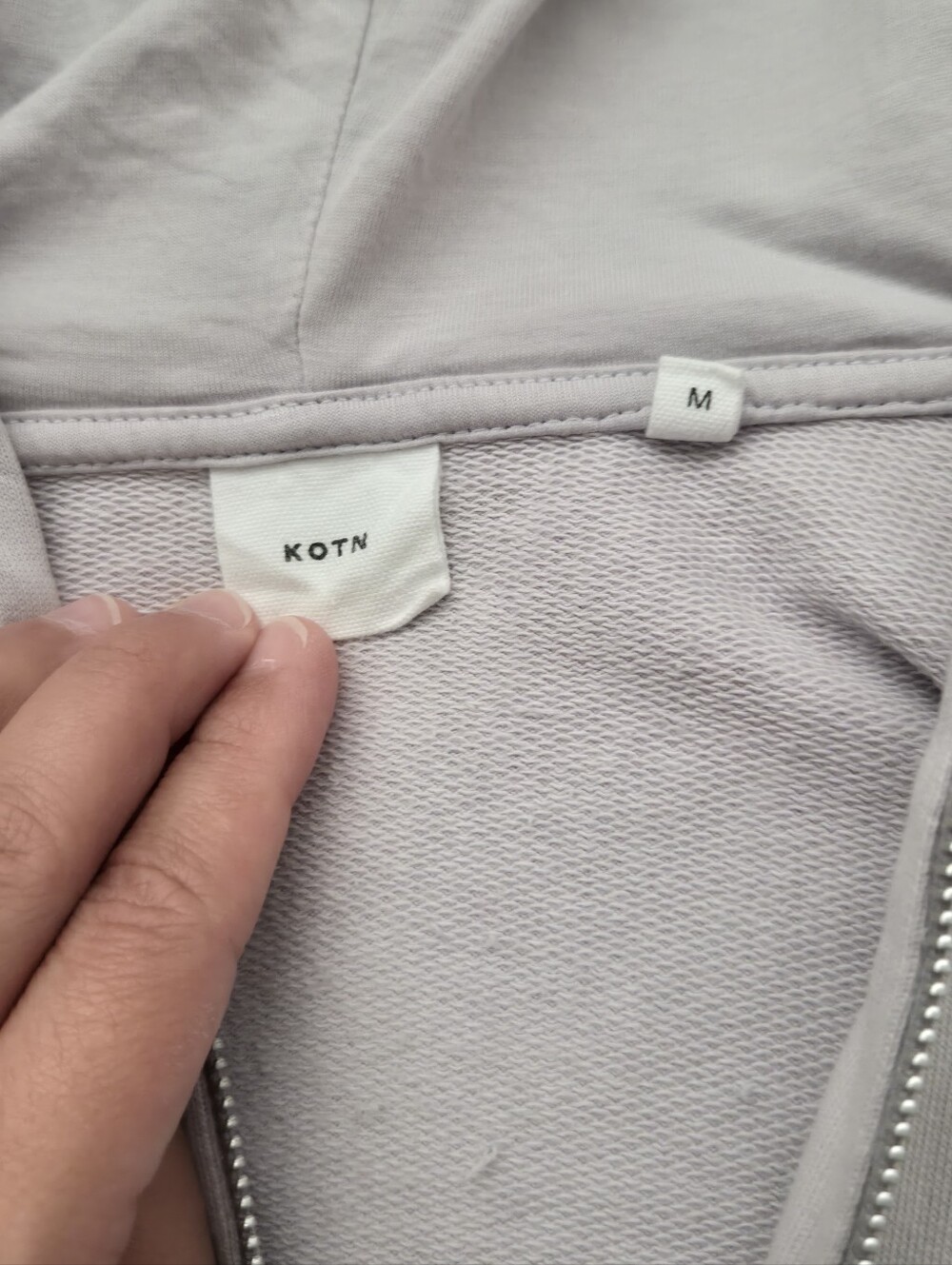 Kotn Light Purple Cropped Hoodie - Picture 3 of 8